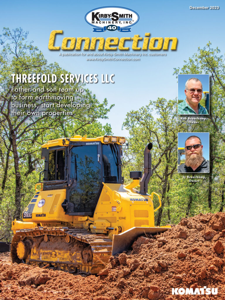 The front cover of a Kirby-Smith Connection magazine featuring Threefold Services LLC