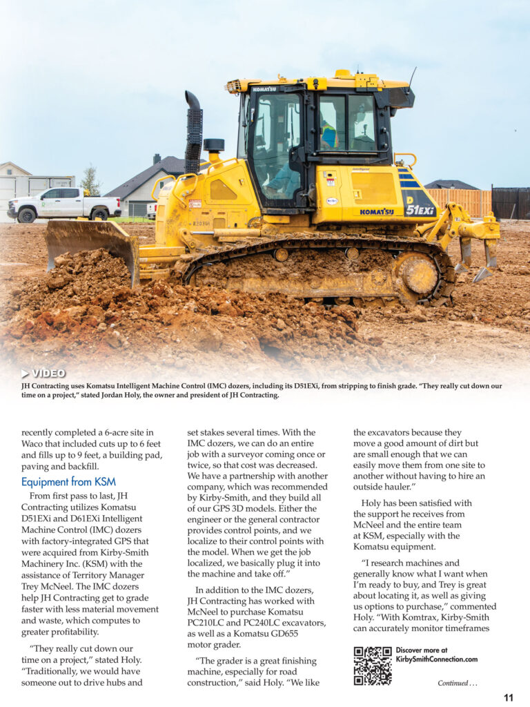 Page 2 of a magazine article featuring JH Contracting LLC